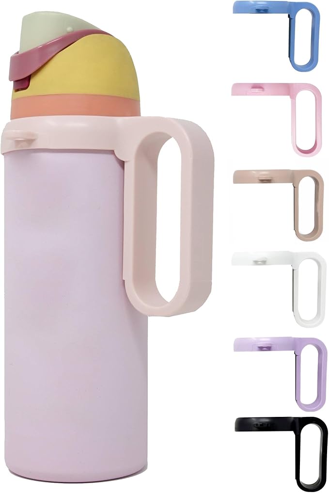 Bottle Handle for Owala FreeSip 24oz 32oz 40oz – Strong Plastic Water Bottle Holder, Durable Easy Carry Accessory for Running, Jogging, Gym, Hiking, and Drinking While Driving & More (Peach) OneMissionX