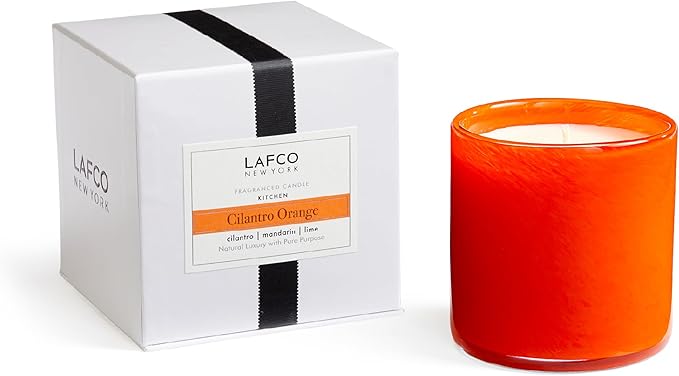 LAFCO New York Signature Candle, Cilantro Orange - 15.5 oz - 90-Hour Burn Time - Reusable, Hand Blown Glass Vessel - Made in The USA - Bloomnest