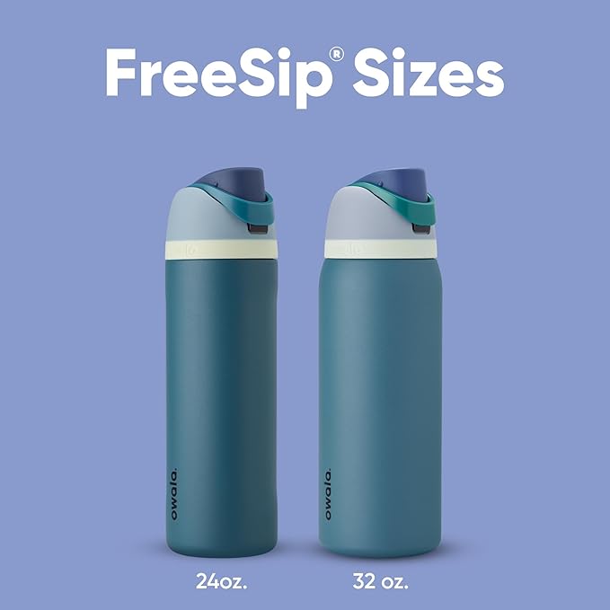 Owala FreeSip Insulated Stainless Steel Water Bottle with Straw, BPA-Free Sports Water Bottle, Great for Travel, 32 Oz, Denim Owala