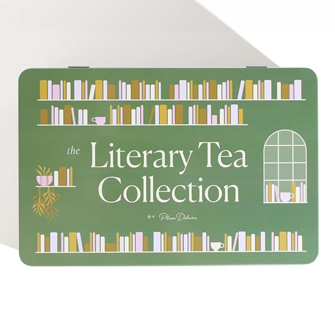 Literary Tea Collection Assorted Tea Gift Set - Hand-Crafted Loose Leaf Teas, Presentation Gift Box with Loose Leaf Steeper Included - Mixed Caffeine - 5 Unique and Flavorful Teas, 75+ Cups - Bloomnest