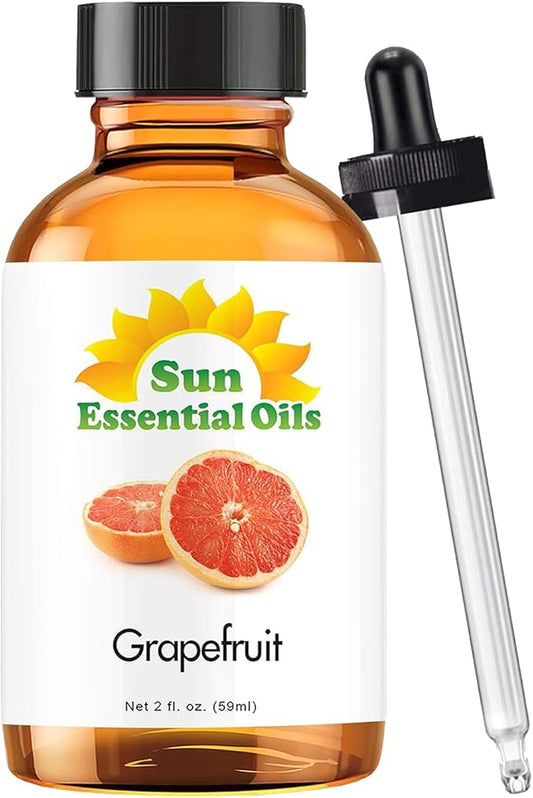 Sun Essential Oils Grapefruit Essential Oil - 2 Fl Oz Aromatherapy Oil - Bloomnest