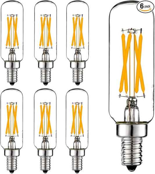 LiteHistory LED Bulb Dimmable 6W Equal Warm White 2700K T6 T25 E12 Candelabra Bulb 60 watt for Chandeliers,Ceiling Fan,Pendant,Wall sconces AC120V 600LM e12 Light Bulb 6Pack - Bloomnest