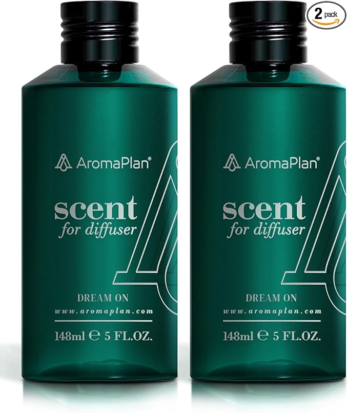 AromaPlan Hotel Scents Dream On 5 Fl Oz (2 Pack), Luxury Aroma & Hotel Fragrance Diffuser Oil- Hotel Diffuser Oil for Aromatherapy- USA Made, Bigger Bottle, Bolder Aroma & Longer Lasting - Bloomnest