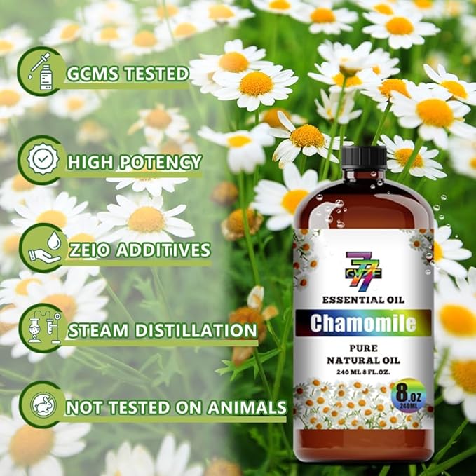 Chamomile Essential Oil (8 oz / 240 ml) – Chamomile Oils for diffusers, humidifiers, Home Baths, Cleaning Products, Yoga, DIY Soaps and DIY Scented Candles - Bloomnest