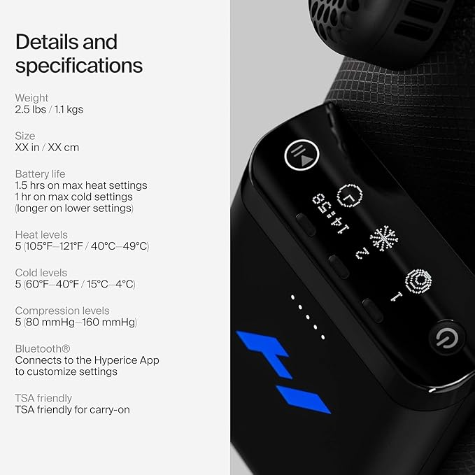 Hyperice X 2 Knee Advanced Heat and Cold Contrast Therapy - Pain and Inflammation Relief - Provides Increased Range of Motion - FSA/HSA Eligible - Bloomnest