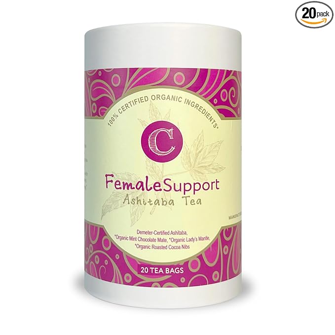 Dr. Cowan’s Garden Organic Ashitaba Tea - 20 Teabags - Female Support Hormone Balance - Supports Periods & PMS, Healthy Cycle Tea with Mint Chocolate Maté, Lady’s Mantle, & Ashitaba Herbs Grown in USA - Bloomnest