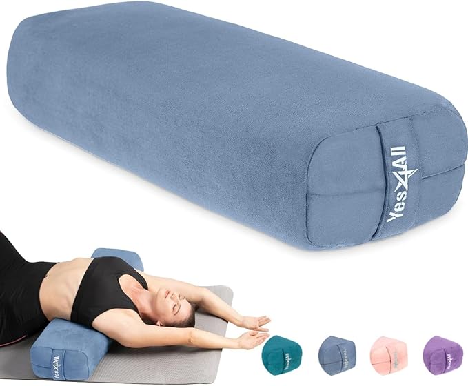 Yes4All Triple-Layer Sponge Yoga Bolster Pillow for Restorative Yoga & Meditation - Versatile Yoga Support Pillow, Balance & Poses Modification - Bloomnest