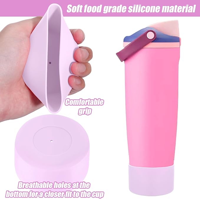 Mity rain 2PCS Protective Silicone Boots for Owala 30oz & 40oz FreeSip Sway Bottles & Tumblers - Accessories for owala, Enhances Stability & Prevents Scratches (Lilac) Mityrain