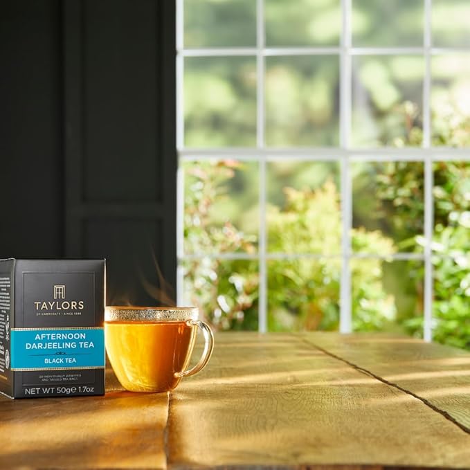 Taylors of Harrogate Afternoon Darjeeling, Black Tea, Individually Wrapped Bags 20 Count (Pack of 6), Delicate, Sweet & Floral, Caffeinated, Enjoy Hot or Iced, 120 Teabags Total - Bloomnest