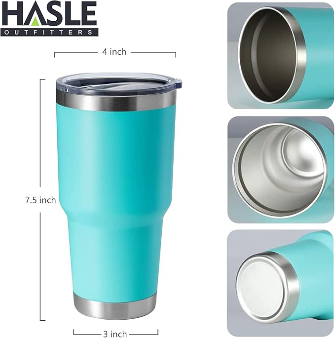 HASLE OUTFITTERS 30oz Stainless Steel Tumbler, Double Wall Vacuum Insulated Travel Mug Tumbler, Durable Insulated Coffee Mug, Gift Box Set (Light Green, 1) - Bloomnest