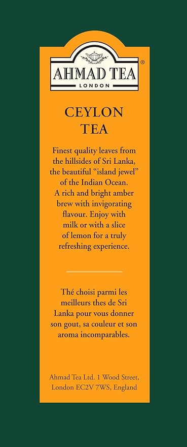 Ahmad Tea Black Tea, Ceylon Loose Leaf, 454g - Caffeinated & Sugar-Free (pack of 1) - Bloomnest