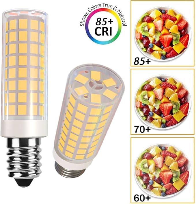 4-Pack E14 LED Bulbs, Warm White 3000K, 8W (80W Equivalent), 800LM, 360 Beam Angle, E14 Base, Indoor Use - Bloomnest