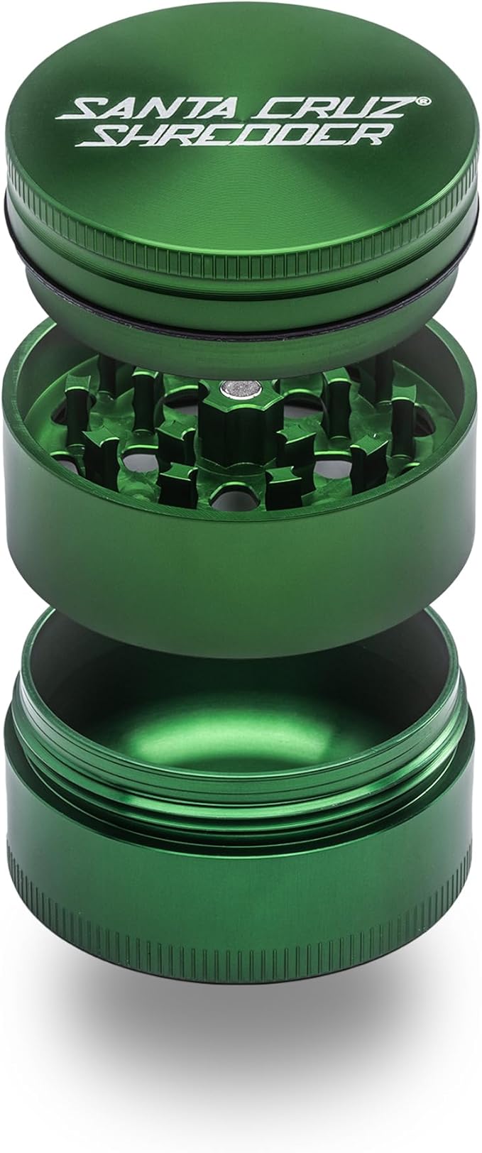 Santa Cruz Shredder Spice Grinder 3 Piece Medium 2 1/8" Superior Grip and Aluminium (Green) - Bloomnest