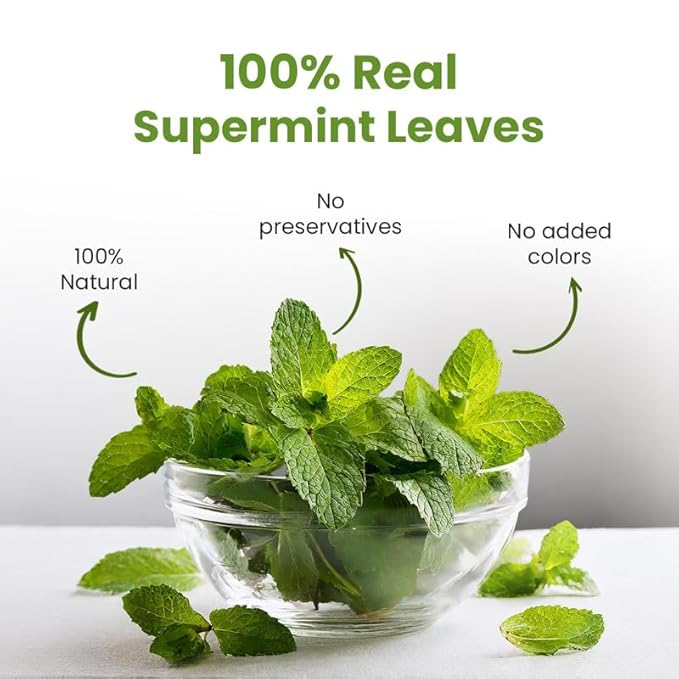 BLUE TEA - Super Mint Tea - 30 Count - Pyramid Plant Based Tea Bag | Super Antioxidant | Herbal Tea - Caffeine Free - Non-Bitter - Calming Tea - Vegan - Non-GMO - 100% Natural | Tin Pack - Bloomnest