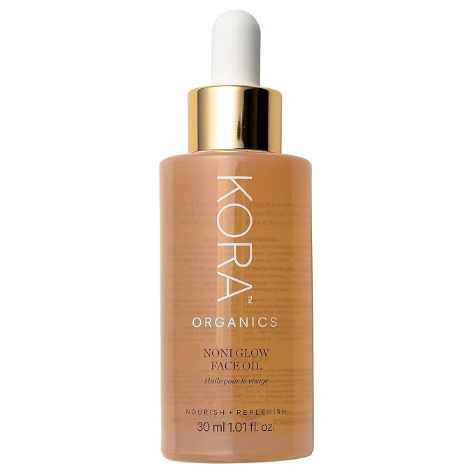 KORA Organics Noni Glow Hydrating Face Oil with Rosehip, Gua Sha Oil, Certified Organic, Cruelty Free, 1.01 fl oz - Beauty Products for Women - Bloomnest