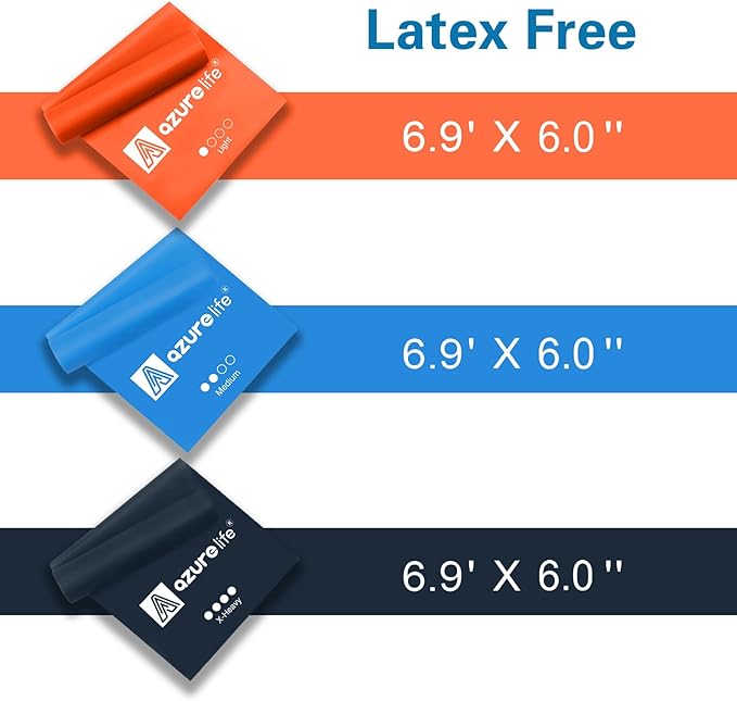 Resistance Bands,Professional Long Non-Latex Elastic Stretch Bands,Exercise Bands for Physical Therapy, Yoga, Pilates, Rehab, at-Home or The Gym Workouts, Strength Training - Bloomnest
