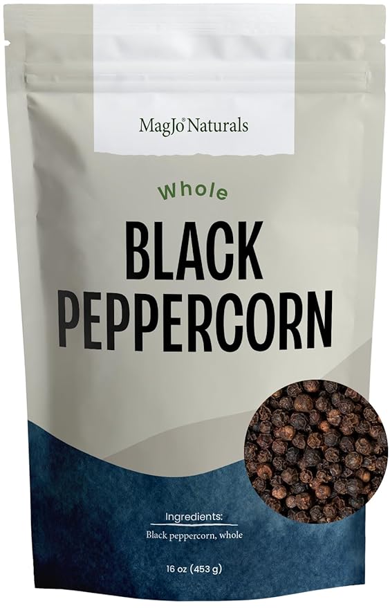MagJo Naturals Black Peppercorn (whole), Exclusive Cambodian Memot Black Pepper - Bloomnest