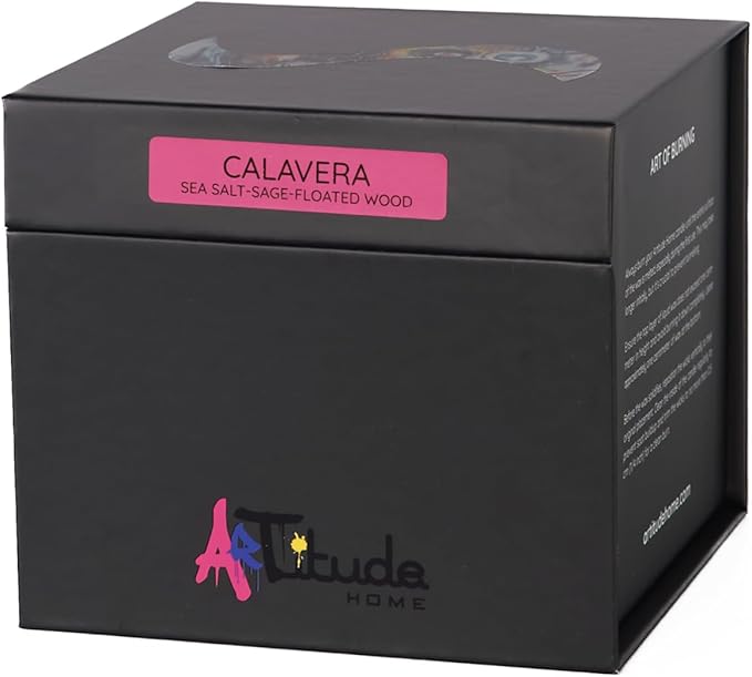Scented Candle | Eco-Friendly Soy Blend Wax | Luxury Candles | Perfect for Gifting | Perfect for Home Décor | 14oz | 10cm Tall | Approx Burn Time - 80 Hours (Calavera, 10cm) - Bloomnest