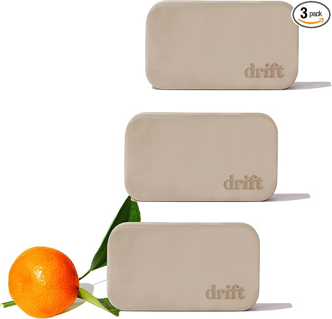 Drift Car Air Freshener - The Original Stone Air Freshener - Car Odor Eliminator - Long Lasting Scent - Metal Clip - Essential Oils - Clean Ingredients - Grove Scent 3 Pack Refill - NO CLIP INCLUDED - Bloomnest