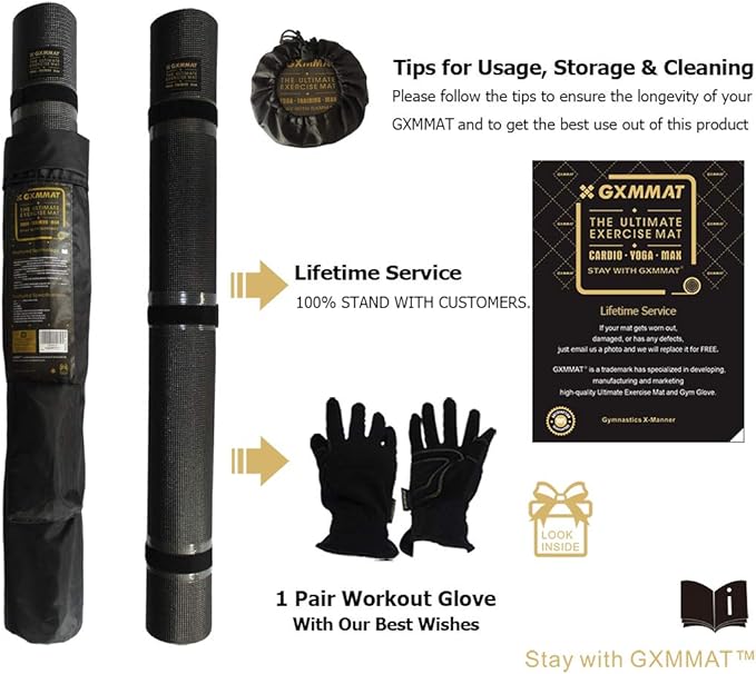 GXMMAT Large Yoga Mat 6'x4'/6'x6'/7'x5'(7mm/9mm), Extra Thick Workout Mats for Home Gym Flooring,Ultra Comfortable Non-Slip Quick Resilient Barefoot Wide Exercise Mat for Pilates,Stretching,Meditation