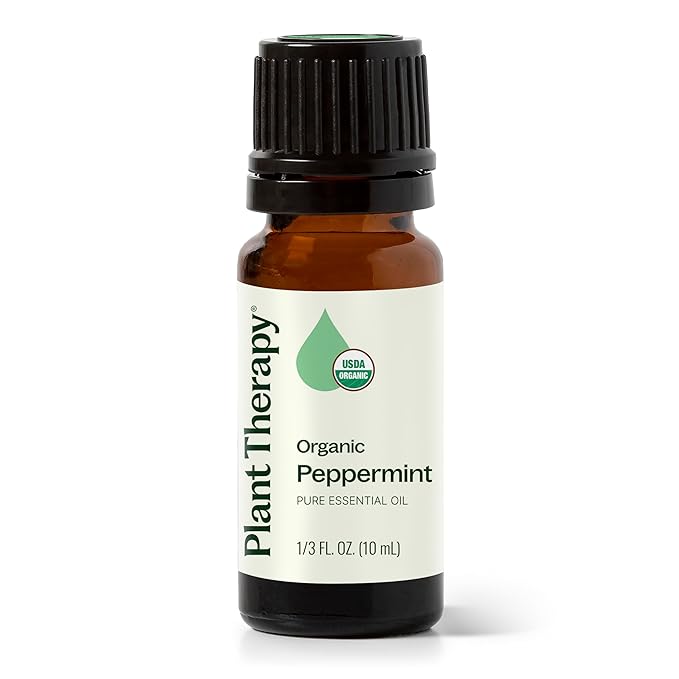 Plant Therapy Organic Peppermint Essential Oil 100% Pure, USDA Certified Organic, Undiluted, Natural Aromatherapy, for Diffuser, Skin, Hair, Therapeutic Grade 10 mL (1/3 oz) - Bloomnest