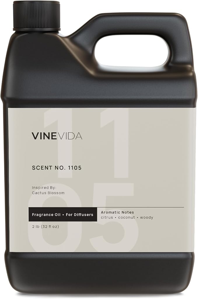 VINEVIDA [32 Fl Oz] Scent NO. 1105 Fragrance Oil for Cold Air Diffusers, Aromatic Notes of Citrus Coconut Woody, Essential Oils for Diffuser Oil Refill & Air Freshener Room Spray - Bloomnest