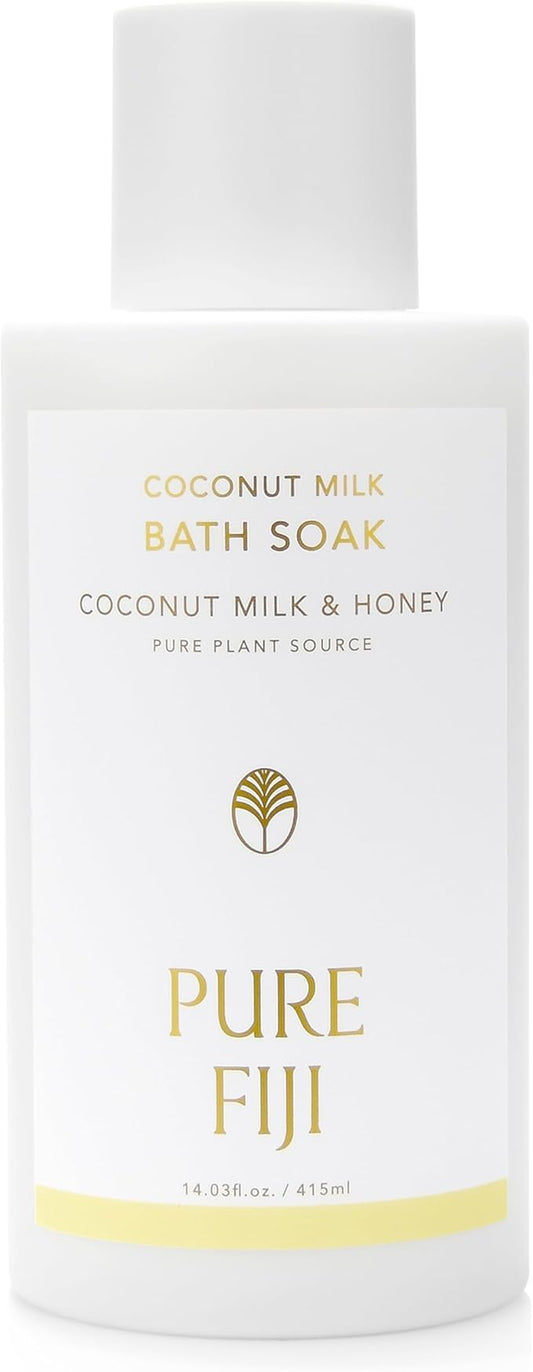 Pure Fiji Coconut Milk Bath Soak, Coconut Milk & Honey (14oz/415ml) - Bloomnest