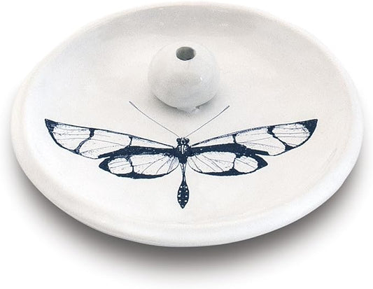Skeem Citronella Incense Holder - Ceramic Incense Burner for Incense Sticks (Holds Up to 3-Sticks) - Simple and Sturdy Ash Catcher, Perfect for Outdoor Use - Bloomnest