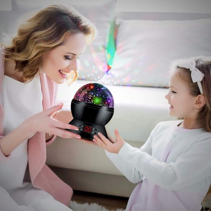 Star Projector Night Lights for Kids with Timer, Toys for 2-5-14 Year Old Boys Room Lights for Kids Glow in The Dark Stars Moon for Child Sleep Peacefully, Birthday Gifts for Boys-Black - Bloomnest