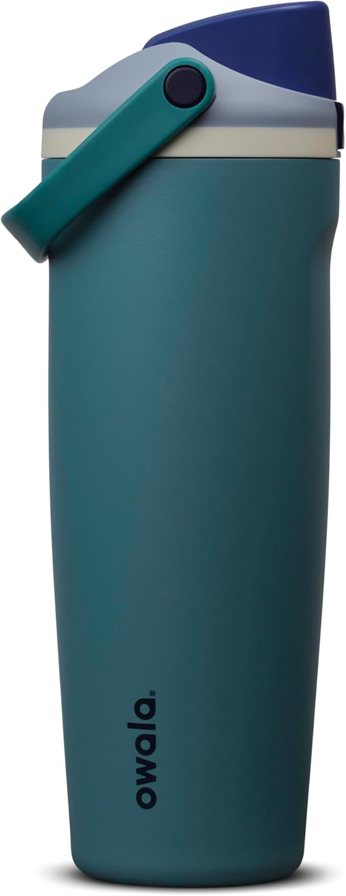 Owala FreeSip Sway Insulated Stainless Steel Water Bottle with Two-Way Spout, Built-In Straw and Bucket Handle, Made for Travel, School, and Sports, 30oz, BPA Free, Leak Proof, Denim Owala