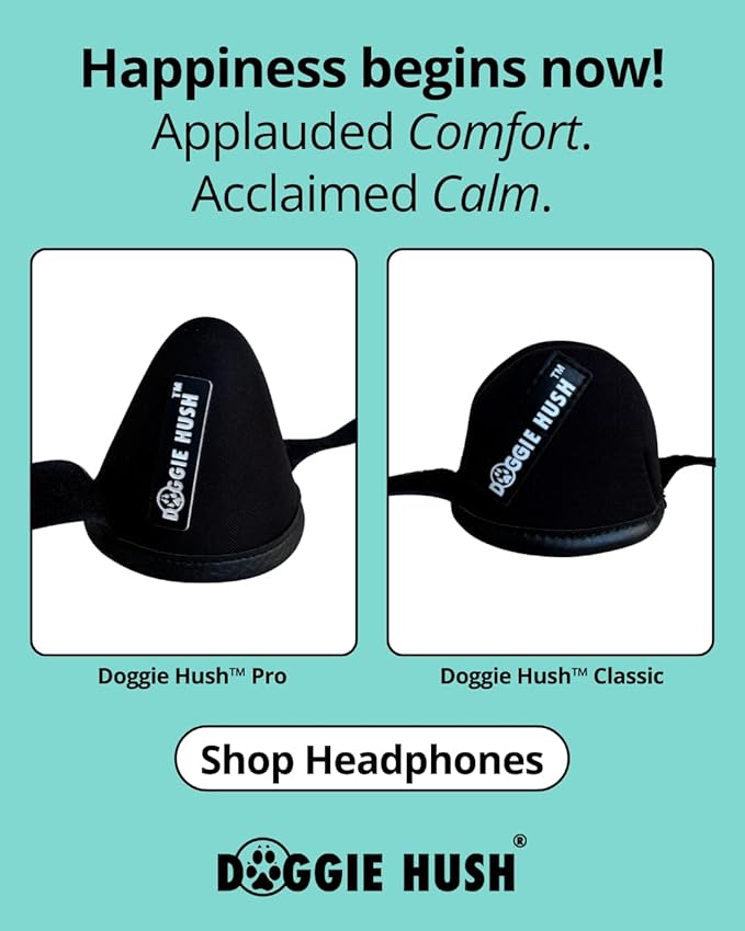 DOGGIE HUSH® Pro - Advanced Noise Cancelling ear protection for Dogs, designed for sound-sensitive Dogs - Bloomnest