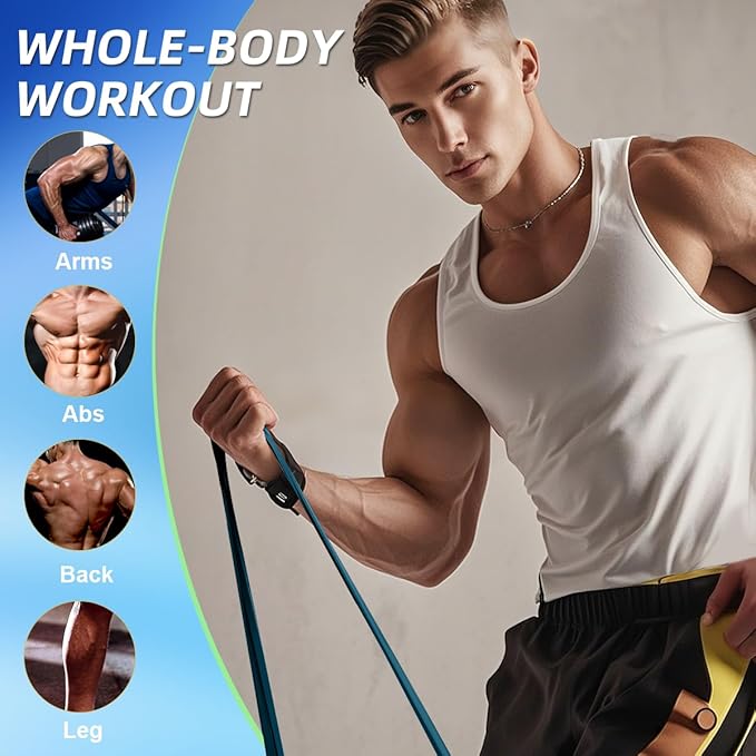 WHATAFIT Resistance Bands, Pull Up Assistance Bands, Exercise Bands, Workout Bands Set for Men and Women Home Fitness, Body Stretching, Strength Training, Physical Therapy - Bloomnest