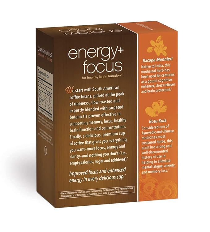 Javita Energy + Focus Instant Coffee, 100% South American Arabica & Robusta Blend, with Energizing Herbs for Clarity, Energy, & Focus, Keto, Dieters Drink, 1 box / 24 (4.2g) Sticks - Bloomnest