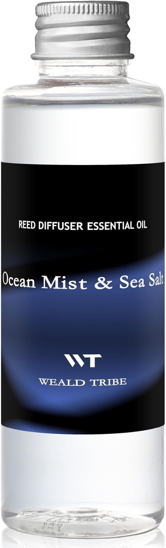 WEALD TRIBE Stick Diffuser Set, Diffuser Oil Refill, Stick Diffuser | Ocean Mist & Sea Salt Scent 4 fl oz(120ml) Home Fragrance Defusers | Scented Essential Oil Diffuser Sets with 6 Sticks - Bloomnest