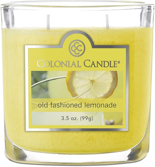 Colonial Candle Old Fashioned Lemonade Jar Candle, 2 Wick, 3.5 oz, Mottled Wax Candle - Bloomnest