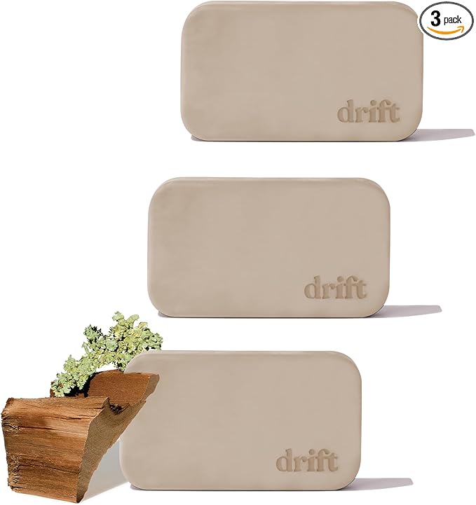 Drift Car Air Freshener - The Original Stone Air Freshener - Car Odor Eliminator - Long Lasting Scent - Metal Clip - Essential Oils - Clean Ingredients - Teak Scent 3 Pack Refill - NO CLIP INCLUDED - Bloomnest