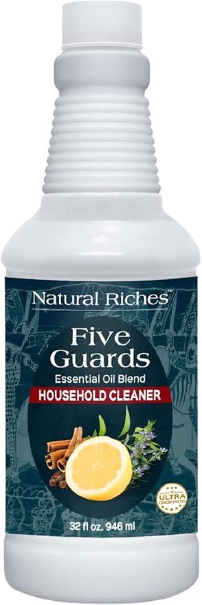 Natural Riches Household Cleaner Concentrate Five Guards from The Tales of French stories of Thieves Essential Oil Blend Household Cleaner - 32 fl oz - Bloomnest