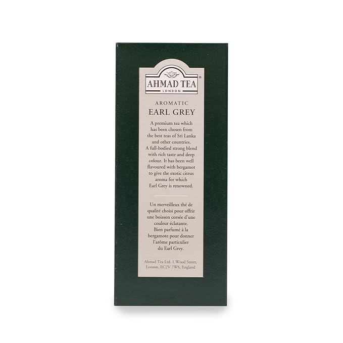 Ahmad Tea Black Tea, Earl Grey Aromatic Loose Leaf, 454g - Caffeinated and Sugar-Free - Bloomnest