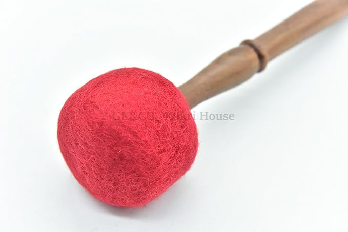 9 Inches Tibetan Singing Bowl Mallet Wooden Felt Striker Sound Bowl Meditation Mallet Sound Bowl Stick Meditation Yoga Tibetan sound bowl mallet (9 Inches) - Bloomnest