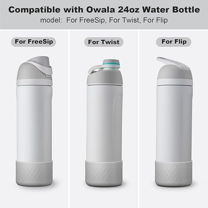 Silicone Boot for Owala Water Bottle 24 oz 32 oz 40 oz, Anti-Slip Protective Sleeve for FreeSip/Twist/Flip Stainless Steel Water Bottles Accessories BEONSKY