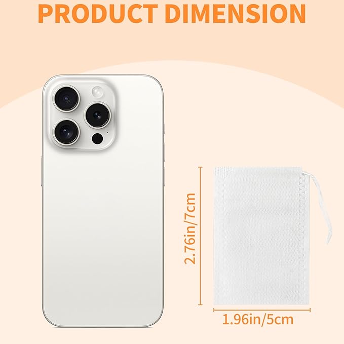 TamBee Tea Bags Disposable Tea Filter Bags Tea infusers Empty Muslin Drawstring Seal Filter Drawstring Herb Loose Tea Bag 400 Pack (400, 2.76" x 1.97") - Bloomnest