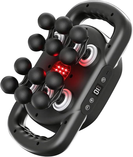 AdamPark 12-Head Massage Gun Set, Deep Tissue Muscle Massagers Tools Electric Percussion Massagers with 9 Modes Quiet Massager for Back Pain Full Body Muscle Pain Relief, Ideal Gifts for Women, Men - Bloomnest