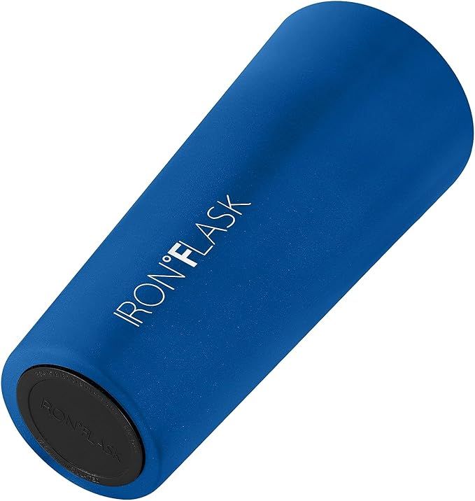 IRON °FLASK Classic Tumbler - Vacuum Insulated Stainless Steel Water Bottle, Double Walled, Drinking Cup, Insulated Travel Mug (Cobalt, 32 oz Solid Lid)