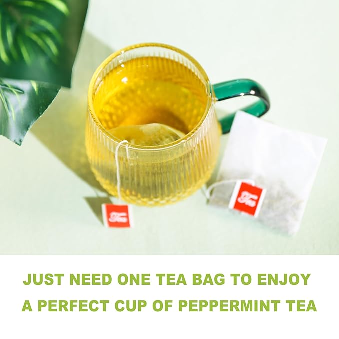 TEARELAE - Peppermint Tea Bags, 80 Count - 100% Pure Peppermint Leaves - Non-GMO - Naturally Caffeine-free Herbal Tea - Support Digestion & Natural Breath Freshener - Bloomnest