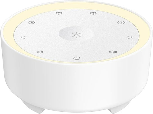 Kipcush Sound Machine & Night Light for Adults/Baby/Kid. White Noise Machine with Max 8H Timer & 20 Soothing Sleep Sounds. Small Size & Portable Design for Bedroom, Office, Travel. Favorites Buttons - Bloomnest
