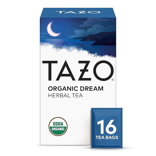 TAZO Organic DREAM Herbal Tea Bags, Caffeine-Free Bedtime Tea, Relaxing Chamomile and Lavender Blend, 16 Total Tea Bags - Bloomnest