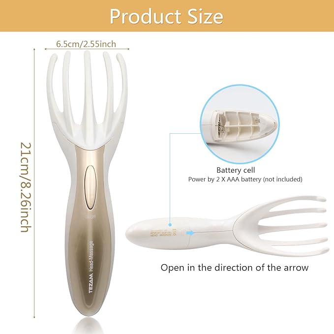 Electric Head Massager Neck Massage Octopus Scalp Stress Relax Spa Therapy Healing, Soft Resin Finger Gripper Claw Electronic Head Spa Vibration Scalp Massage Tool Tezam