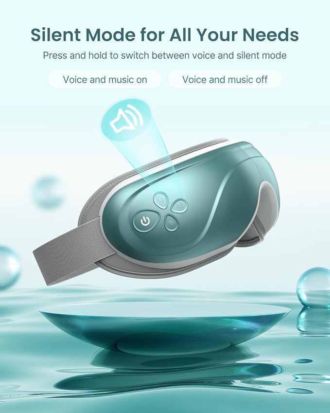 RENPHO Eye Massager with Heat and Cooling, Birthday Gifts for Mom Dad Women Men Heated Eye Mask for Migraine Relief Reduce Strain Improve Sleep Eyeris 2 RENPHO