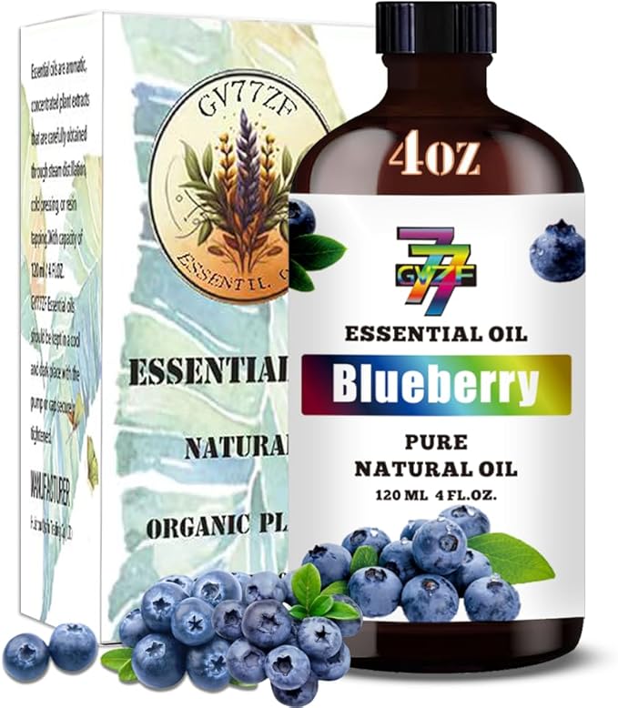 Blueberry Essential Oil (4 oz/120 ml) — Blueberry Oils for Aromatherapy, diffusers, humidifiers, Home fragrances, DIY Skincare, soap Making, DIY Candle Making, Relaxation, Yoga, and Meditation - Bloomnest