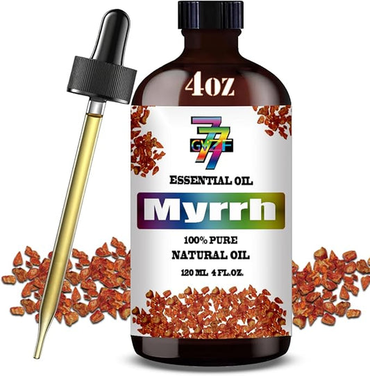 Myrrh Essential Oil (4 oz/120 ml) — Myrrh Oils for Aromatherapy, diffusers, humidifiers, Home fragrances, DIY Skincare, soap Making, DIY Candle, Relaxation, Yoga, and Meditation - Bloomnest